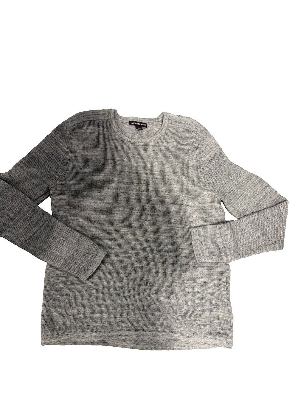 Michael Kors Men’s Pullover Sweater Large Cotton/Wool Color Gray